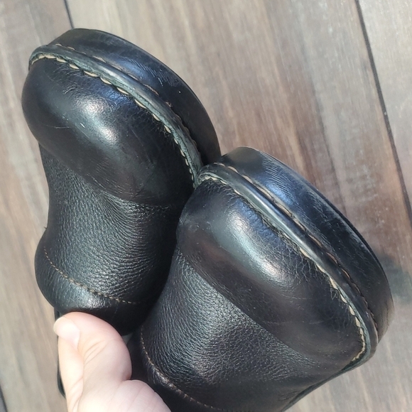 Born Women Y2K Leather Slip On Wedge Clogs shoes sz 7 - Picture 5 of 12